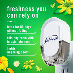 Febreze Plug In Air Freshener, Odor-Fighting Scented Oil Refill, Gain Scent, 4 Refills