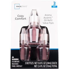 Mainstays Aroma Accent Fragrance Oil, Cozy Comfort (3-Pack)