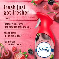 Febreze Air Mist Air Freshener Spray with Cherries & Berries Scent, 8.1 oz