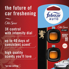(2 pack ) Febreze AUTO Car Air Freshener, Odor-Fighting Car Vent Clip, Old Spice Swagger, 2 Count