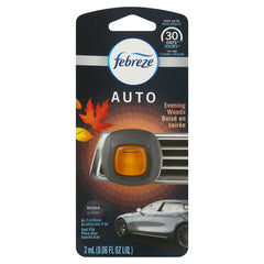 Febreze AUTO Odor-Eliminating Car Freshener Vent Clip Evening Woods, .06 oz. Car Vent Clip