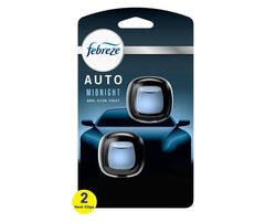 Febreze Midnight Storm Car Air Freshener Vent Clip, 2-Pack