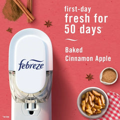 Febreze Plug In Air Freshener, Odor-Fighting Oil Refill, Baked Cinnamon Apples, 2 Refill