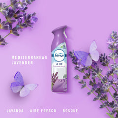 Febreze Air Freshener Spray, Odor-Fighting Room Spray, Mediterranean Lavender, 8.8oz, 2 Count