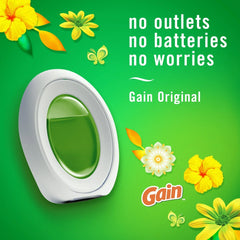 Febreze Bathroom Air Freshener, Small Spaces Odor-Fighting, Gain Original, 3 Count
