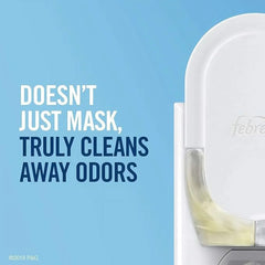 Febreze Fade Defy PLUG Air Freshener & Odor Fighting Starter Kit Linen & Sky Scent Oil Refill 1 pk