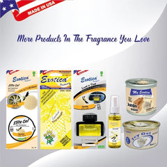Exotica Car Air Freshener | Spill-proof Can | Organic | For Home & Auto | Long Lasting Freshness | (Pack of 12) (Vanilla)