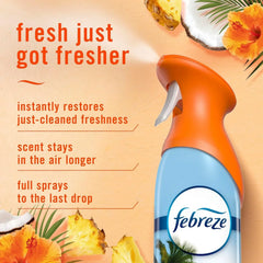 Febreze Air Mist, Air Freshener Spray, Odor Fighting Room Spray, Deodorizer for Home Bathroom Kitchen Office Apartment Dorm Room Classroom, Hawaiian Aloha, 8.1oz, 6ct