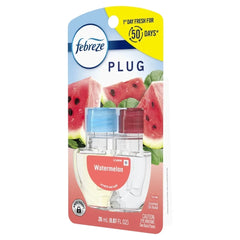 ( 2 Pack ) Febreze Plug In Air Freshener, Odor-Fighting Scented Oil Refill, Watermelon, 1 Refill