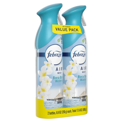 Febreze Air Freshener Spray, Odor-Fighting Room Spray, Bora Bora Waters, 8.8oz, 2 Count,pack of 1.