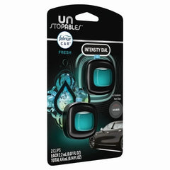 Febreze Car Air Freshener, Odor-Fighting Car Vent Clip, Unstopables Fresh, 2 Count ( 2 Pack )