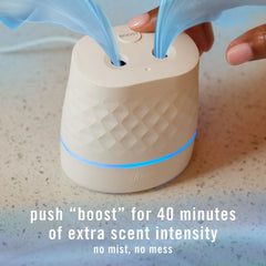 Febreze PLUG Scent Booster Continuous Scent Device Oil Diffuser Starter Kit, Gain Original Scent, Warmer + 1 Refill (4 Pack)