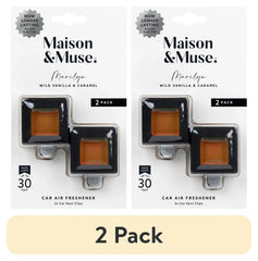 Maison & Muse Car Freshener Vent Clip, 2 Pack - Wild Vanilla & Caramel, Marilyn