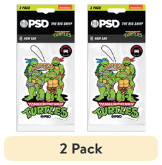 PSD Big Sniff Teenage Mutant Ninja Turtle Hanging Air Fresheners 3 pack with New Car Scent