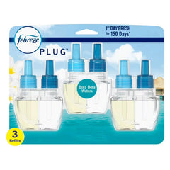 2X - Febreze Odor-Fighting Fade Defy Plug Air Freshener Refill - Bora Bora - 0.87 fl oz/3pk