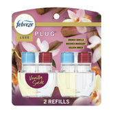 ( 3 Pack ) Febreze Plug In Air Freshener, Odor-Fighting Scented Oil Refill, Vanilla Suede Scent, 2 Refill