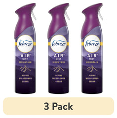 (3 pack) Febreze Air Freshener Spray, Odor-Fighting Room Spray, Mountain, 8.8oz, 2 Count