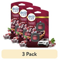 Febreze Car Air Freshener, Odor-Fighting Auto Car Vent Clip, Cranberry Crumble, 2 Count