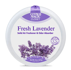 Citrus Magic For Closets Odor Absorbing Solid Air Freshener, Fresh Lavender, 8 oz