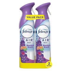Febreze Air Freshener Spray, Odor-Fighting Room Spray, Gain Moonlight Breeze, 8.8oz, 2 Count