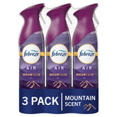 Febreze Air Freshener Spray Mountain Scent, Odor-Fighting, 8.8oz, 3 Count