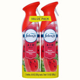 Febreze Air Freshener Spray Sweet Watermelon Vine Scent 8.8Oz 2 Pack Odor Eliminator Spray Room Home