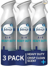 Febreze Air Freshener Spray, Heavy Duty Crisp Clean Scent, Odor Eliminator For Strong Odors, 8.8 Oz (Pack Of 3)