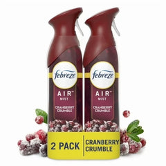 Febreze Air Mist, Odor-Fighting Air Freshener, Cranberry Crumble, 8.8 oz. Aerosol, (8 Sprays)