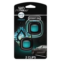 Febreze Car Air Freshener, Odor-Fighting Car Vent Clip, Unstopables Fresh, 2 Count ( 2 Pack )