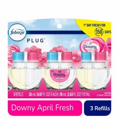 Febreze Downy April Fresh Odor-Eliminating Fade Defy PLUG Air Freshener Oil Refills - 0.87 oz - 2 pk