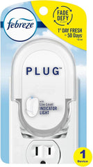Febreze Fade Defy PLUG Air Freshener & Odor Fighting Starter Kit Linen & Sky Scent Oil Refill 1 pk
