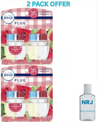 Febreze Plug In Air Freshener, Odor-Fighting Oil Refill, Sweet Watermelon Vine, 2 Refills