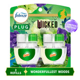 Febreze Plug In Air Freshener, "Wicked: For Good" Limited Edition, Odor-Fighting Scented Oil Refill, Wonderfullest Woods, 2 Count