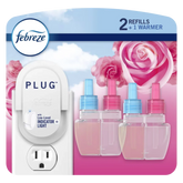 Febreze Plug In Air Freshener, Scented Oil Refill, Downy April Fresh, Starter Kit + 2 Refills