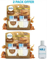 Febreze Plug Refill Odor-Fighting Air Freshener Sea Salt Caramel & Maple Scent, 3 Ct 0.87 fl oz Each