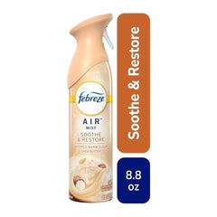 Pack of 2 Febreze Air Mist Soothe & Restore Mood-Enhancing Home Air Freshener Spray Aerosol Can, 8.8 oz (Package May Vary)