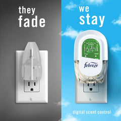 Febreze Plug In Air Freshener Odor-Fighting Scented Oil Refill Linen & Sky Scent Refills 3 ct - 5 Pack
