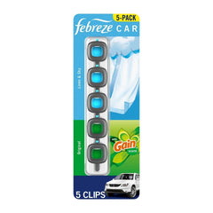 Febreze Car Air Freshener Vent Clips – Choose Scent (5 Clips + Storage Case)-3pk, With Paper Towel By OMA