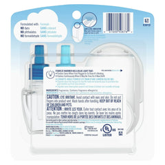 Febreze Plug In Air Freshener, Odor-Fighting Scented Oil Starter Kit, Ocean Scent, Warmer + 1 Refill
