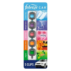 Febreze Car Air Freshener Vent Clips – Mixed Scent (5 ct.)-2pk, With Paper Towel By OMA