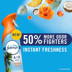 Febreze Air Mist, Air Freshener Spray, Odor Fighting Room Spray, Deodorizer for Home Bathroom Kitchen Office Apartment Dorm Room Classroom, Linen & Sky Scent, 8.1oz (Pack of 6)