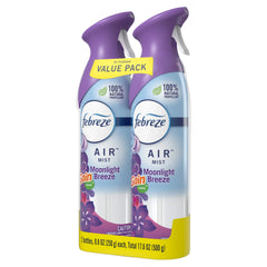Febreze Air Freshener Spray, Odor-Fighting Room Spray, Gain Moonlight Breeze, 8.8oz, 2 Count
