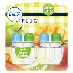 (3 pack) Febreze Air Freshener PLUG Refills, Apple Mango Sunrise, 1.75 fl oz