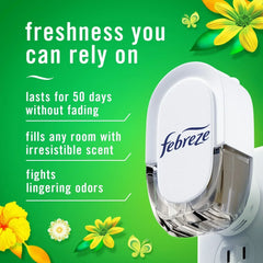 (6 pack) Febreze Plug In Air Freshener, Odor-Fighting Scented Oil Refill, Gain Scent, 2 Refills