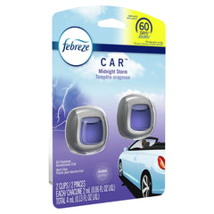 Febreze Car Odor Eliminating Air Freshener, Midnight Storm, 2 Count