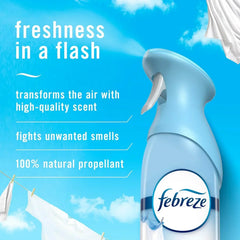Febreze Air Mist Air Freshener Spray, Odor-Fighting Room Spray, Air Fresheners for Home and Bathroom and Kitchen, Aerosol Can, Linen & Sky Scent, 8.8oz, 2 Count(packaging may vary)