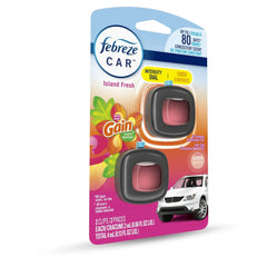 ( 300000 Pack ) Febreze Car Air Freshener, Odor-Fighting Car Vent Clip, Gain Island Fresh, 2 Count