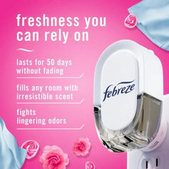 Febreze Fade Defy Plug Downy April Fresh Scent Air Freshener Refill - 3 ct