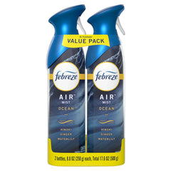 Febreze Air Freshener Spray, Odor-Fighting Room Spray, Ocean, 8.8oz, 2 Count