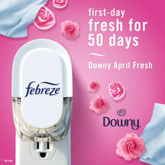 Febreze Odor-Fighting Fade Defy PLUG Air Freshener,Downy April Fresh, Mediterranean Lavender, 87 fl. oz. Oil Refills, 4 Refills (2 of Each)